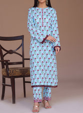 Aiza & Momina By Aizal Printed Lawn 2 Piece Stitched Suit AL25A&M D-542